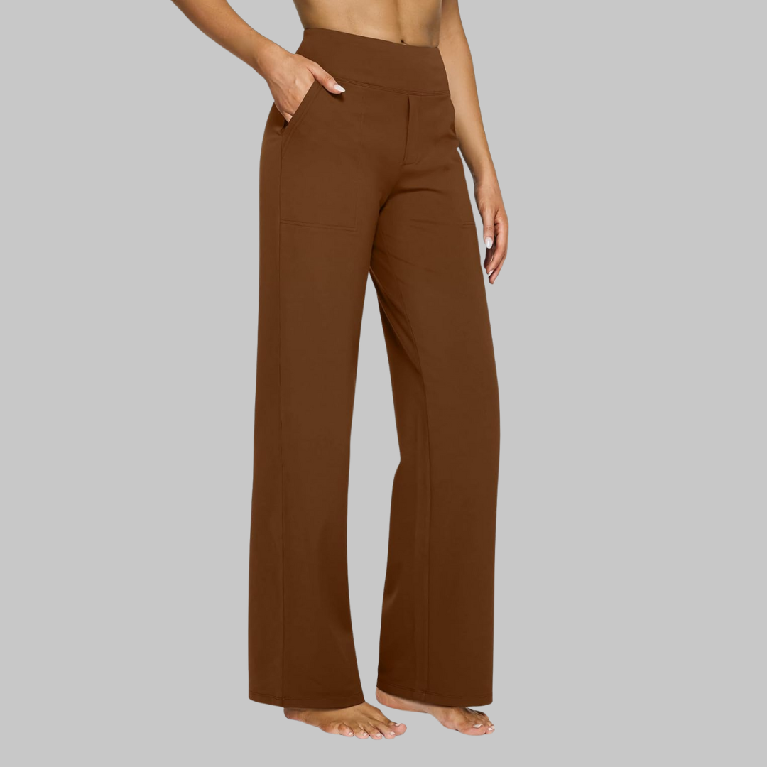 Enora linen trousers in Dark Brown