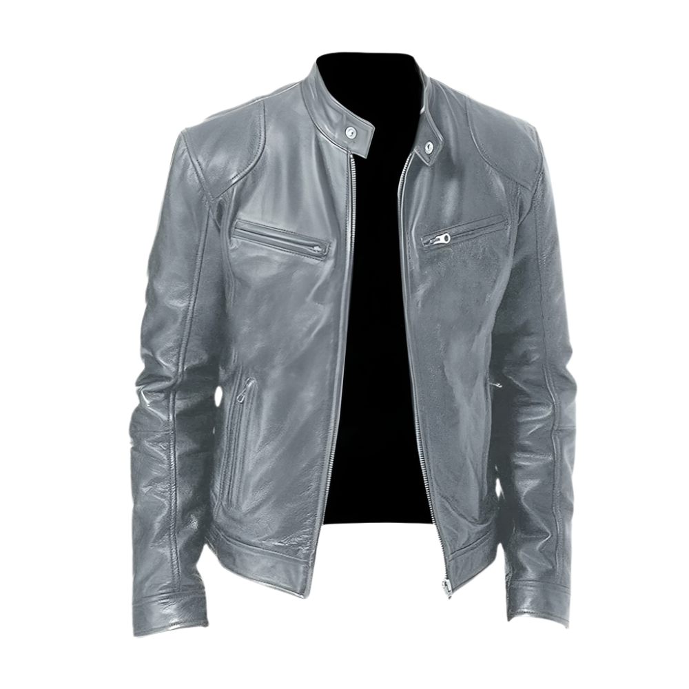 Leather Jacket Men's Casual Smart Stylish Evan Black Everyday Wear