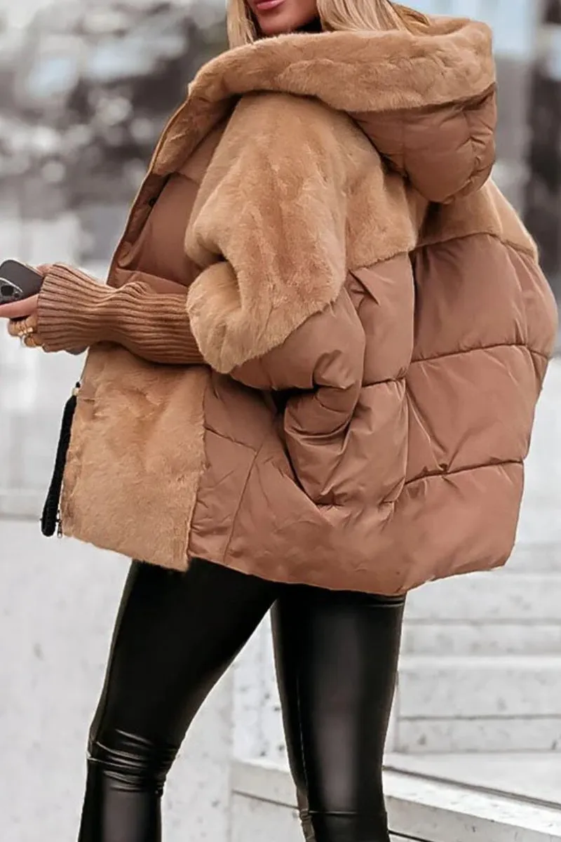 Women's Hooded Winter Jacket Stylish Cozy Warm Casual Outdoor