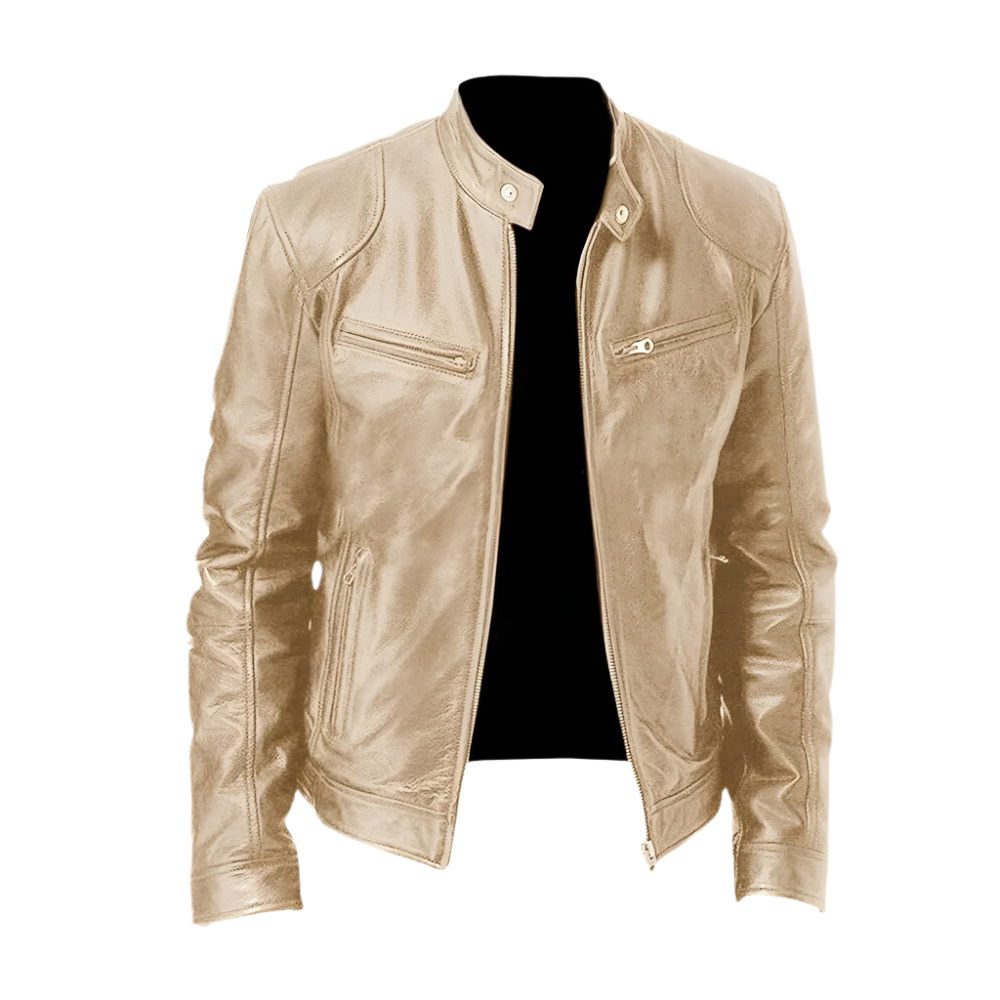 Leather Jacket Men's Casual Smart Stylish Evan Black Everyday Wear