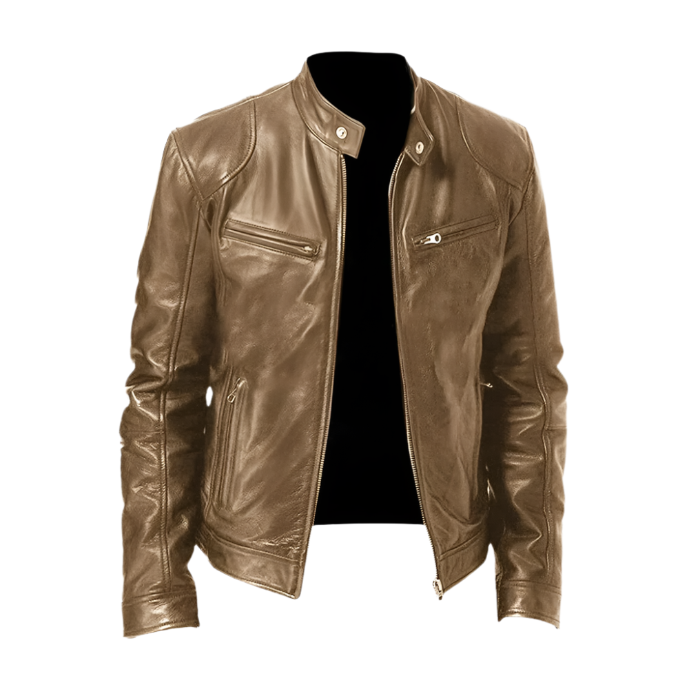 Leather Jacket Men's Casual Smart Stylish Evan Black Everyday Wear