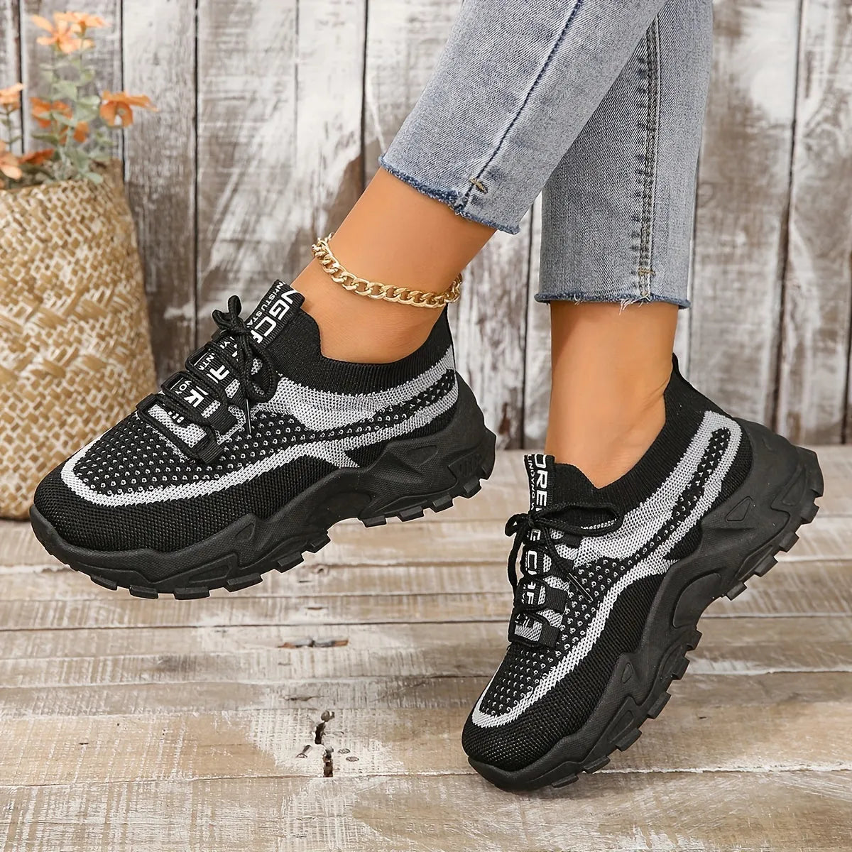 Women's Platform Shoes Sporty Casual Lightweight Everyday Trainers