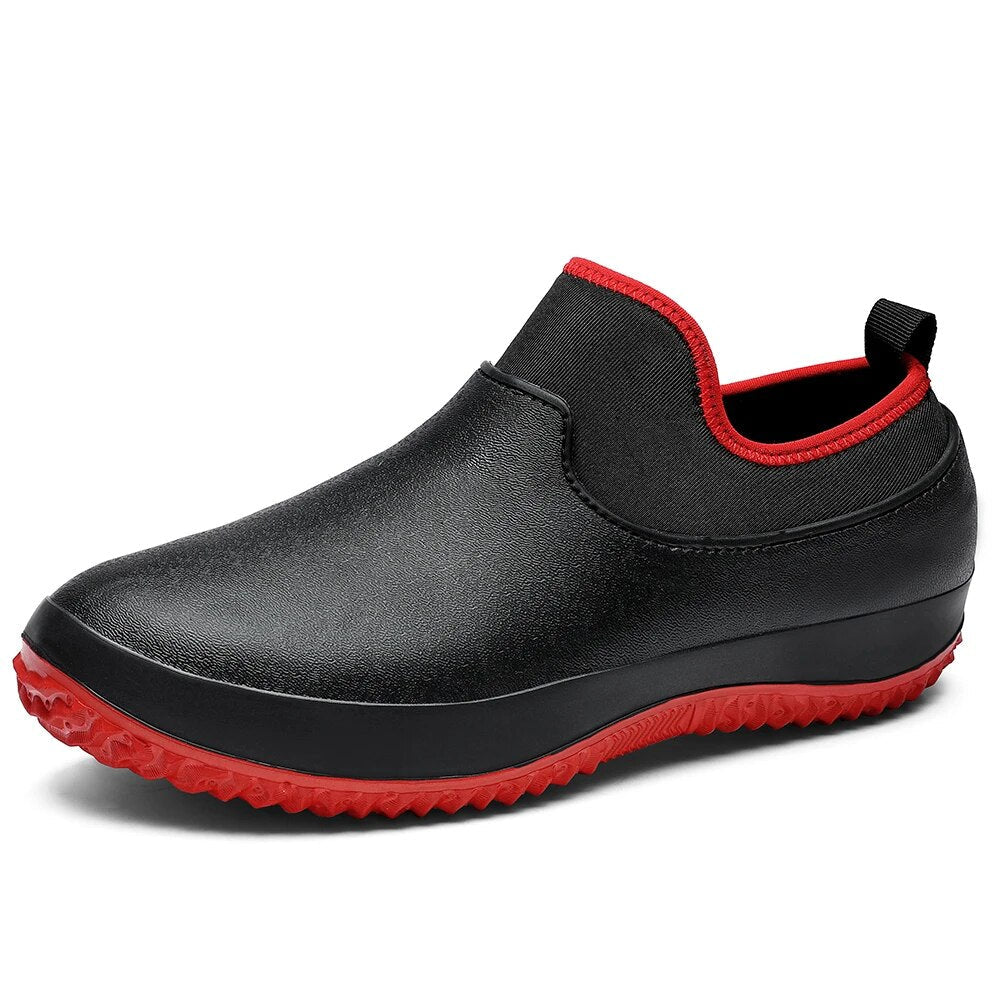 Men's Work Shoes Safety Boots Slip On Lightweight Comfortable Black
