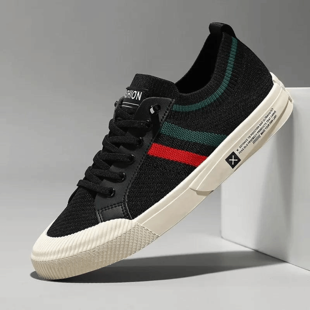 Men's Striped Sneakers Casual Stylish Sports Shoes Lightweight Everyday