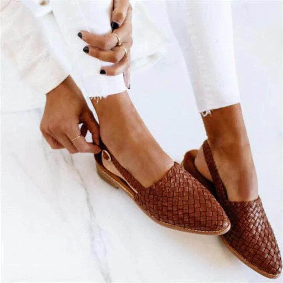 Women's Woven Ballet Flats Luna Comfortable Everyday Casual Shoes