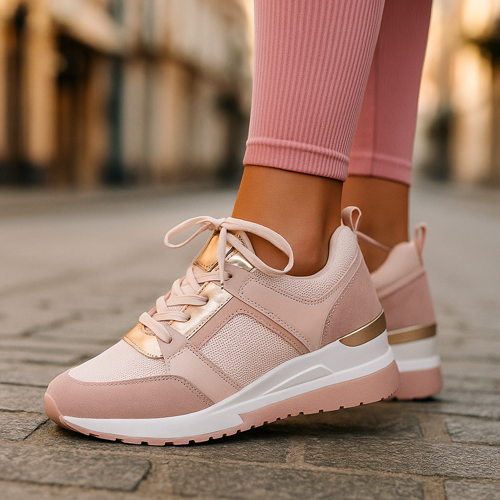 Women's Platform Sneakers Lace Up Casual Everyday Trainers