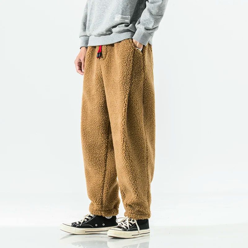 Men's Track Pants Textured Drawstring Waistband Elastic Cuff Casual
