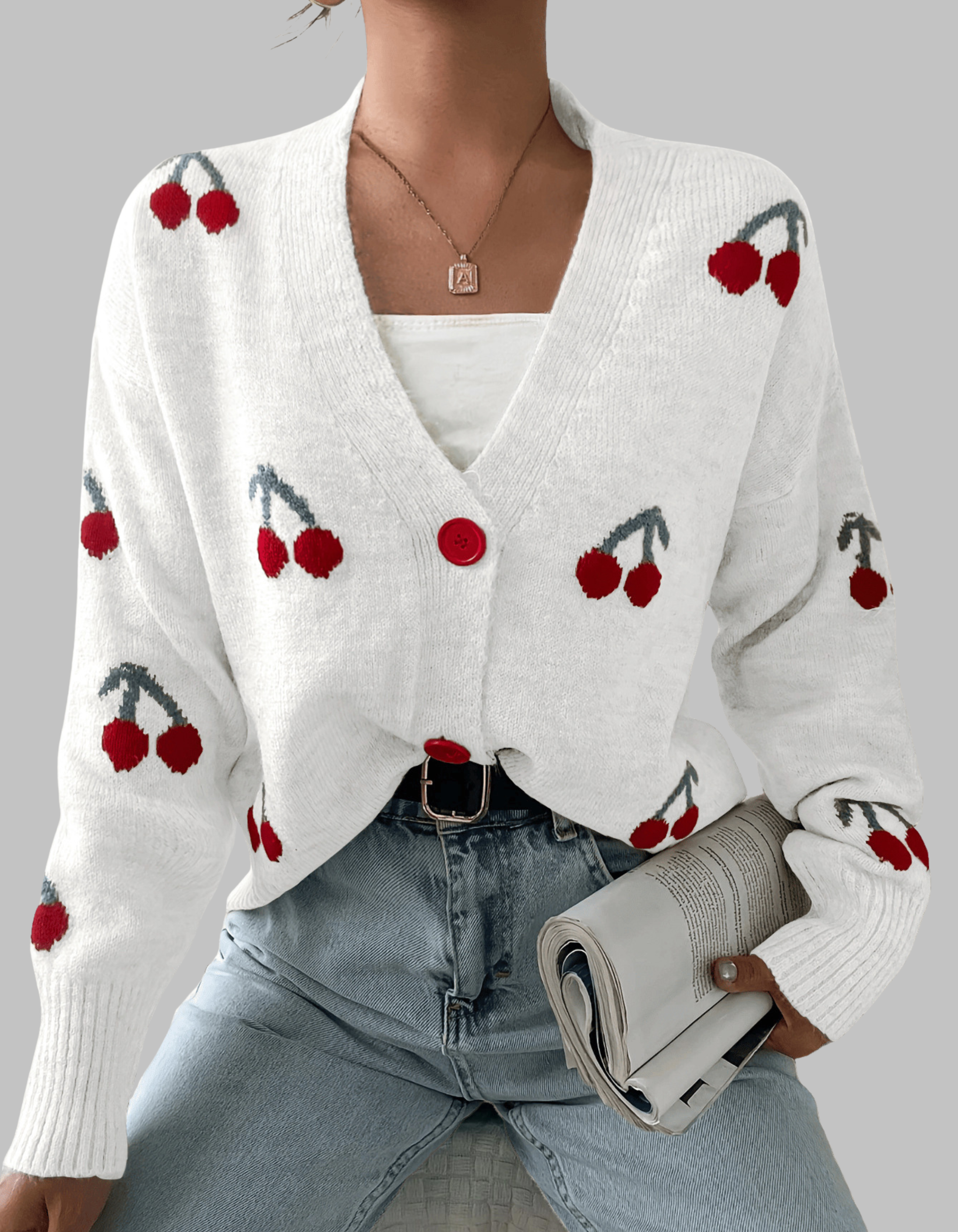 Cardigan Women Button Front Long Sleeve Knit Layer Autumn Winter Casual Warm