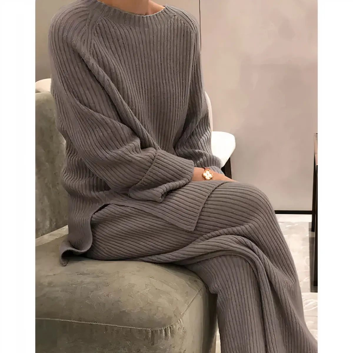 Women's Sweater and Casual Pants Set Relaxed Fit Versatile