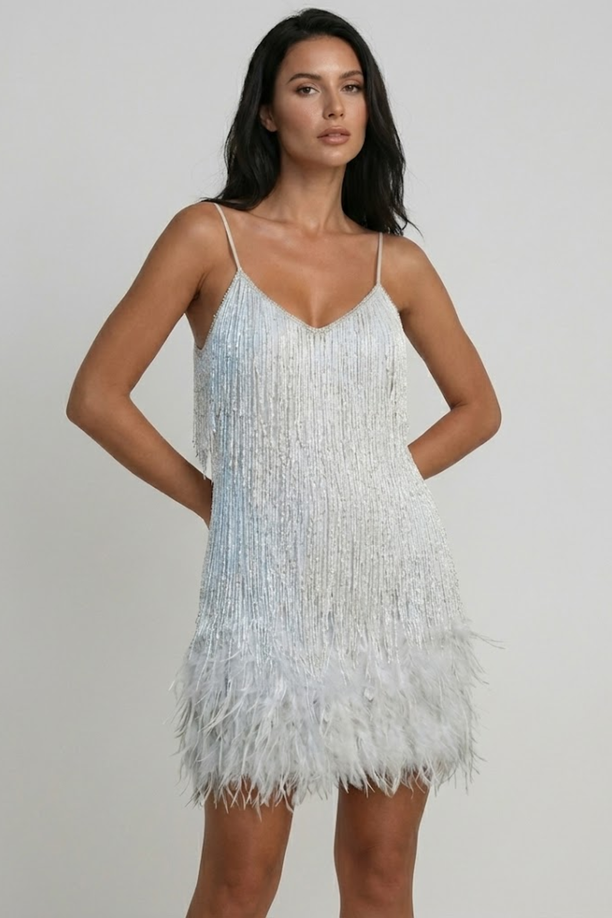 Jane | Feather Mini Dress