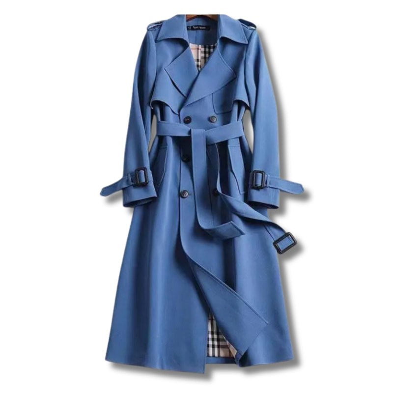 Trench Coat Women Belted Classic Style Waterproof Elegant Everyday Outerwear