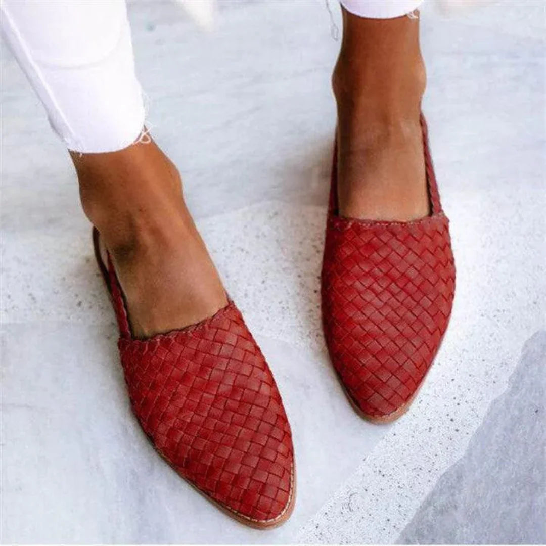 Women's Woven Ballet Flats Luna Comfortable Everyday Casual Shoes