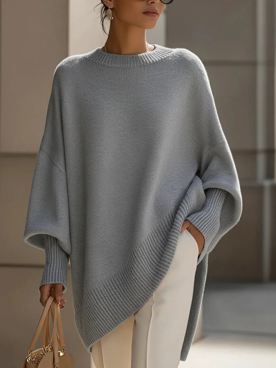 Women's Oversized Poncho Wrap Beige Black Olive Cosy Layering Cape Shawl Relaxed Fit Casual Elegant All Season Knit Style-9