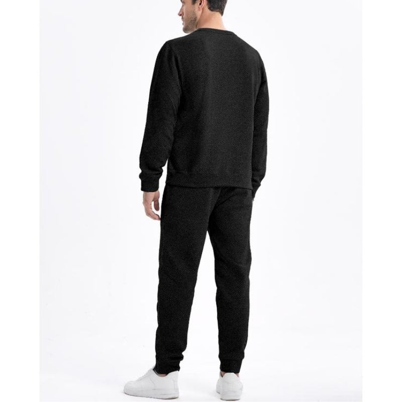 Men's Sweat Suit Two Piece Set Crewneck Pullover Track Pants Casual