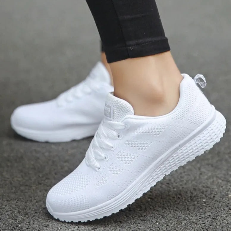 Women's Running Shoes Cushioned Lace-Up Athletic Trainers