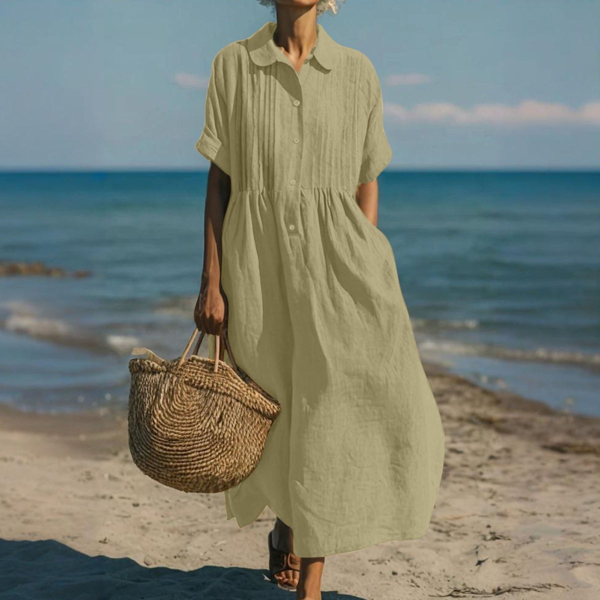 Harper Sutton women's maxi dress in Sage Green