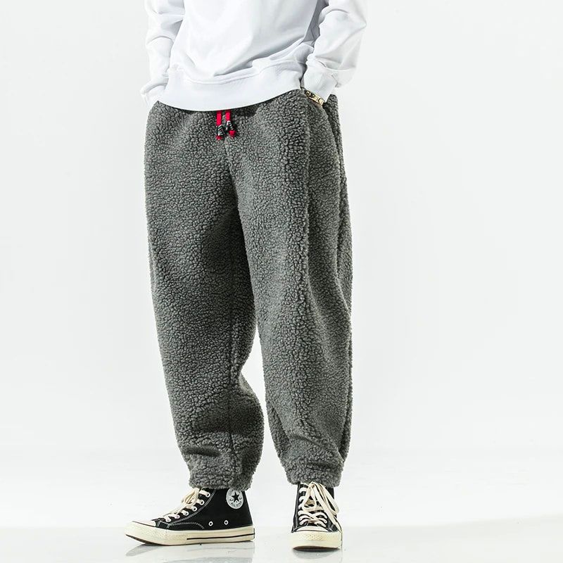 Men's Track Pants Textured Drawstring Waistband Elastic Cuff Casual