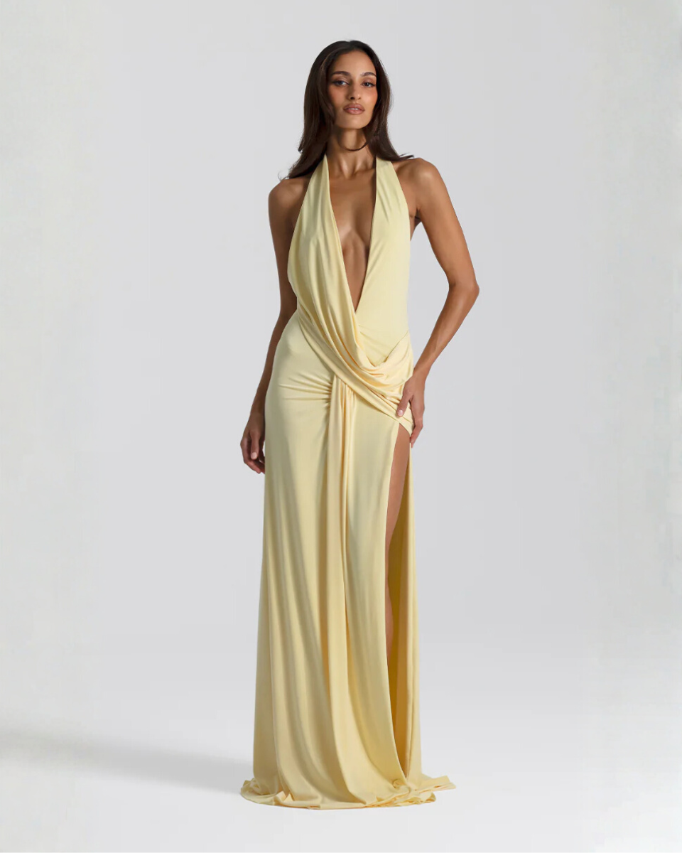 Mila women's maxi dress in Yellow