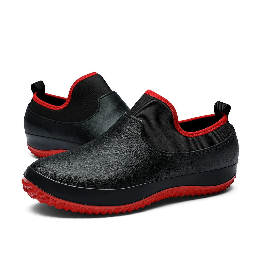Men's Work Shoes Safety Boots Slip On Lightweight Comfortable Black