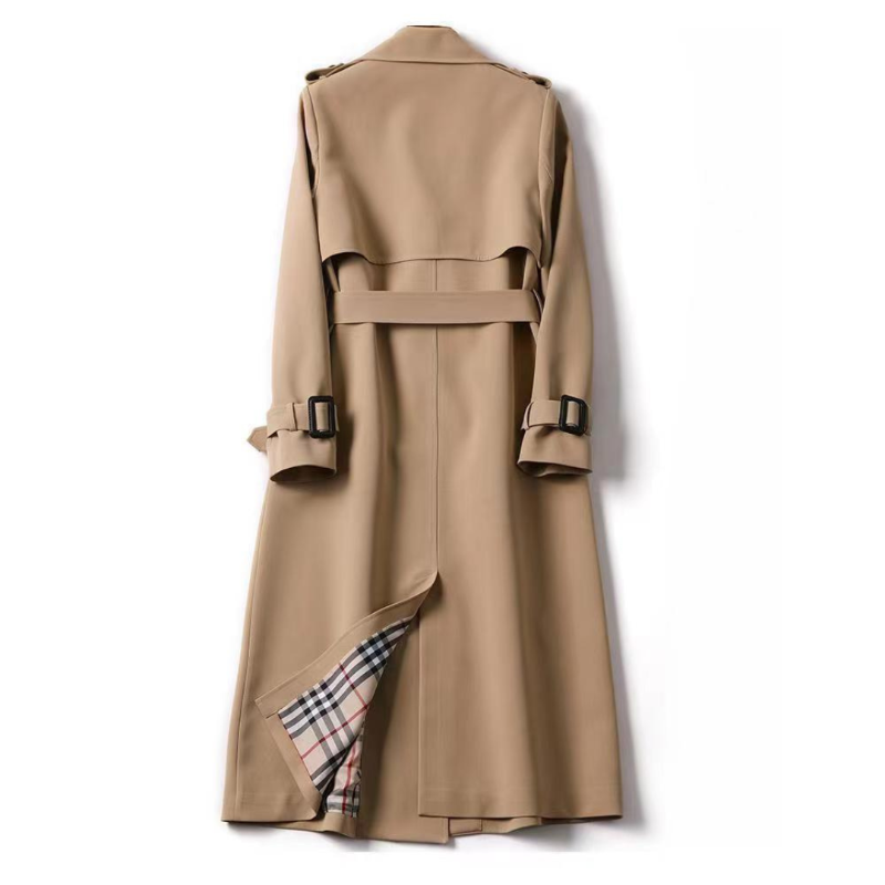 Trench Coat Women Belted Classic Style Waterproof Elegant Everyday Outerwear