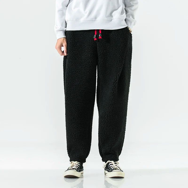 Men's Track Pants Textured Drawstring Waistband Elastic Cuff Casual