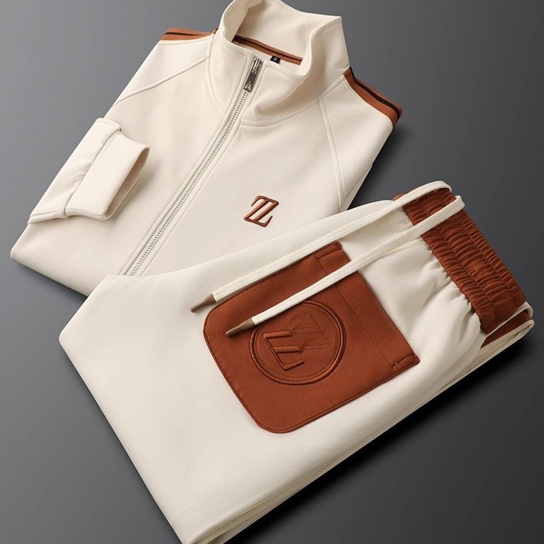 Men's Casual Athletic Tracksuit Set Sporty Stripe Soft Flexible