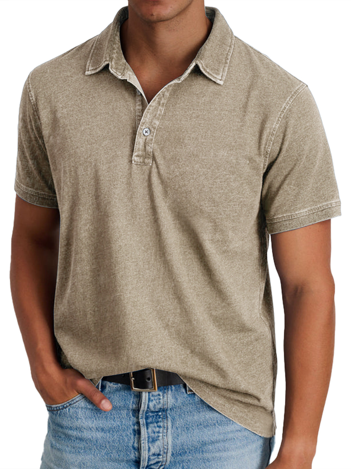 Spencer polo shirt in Khaki