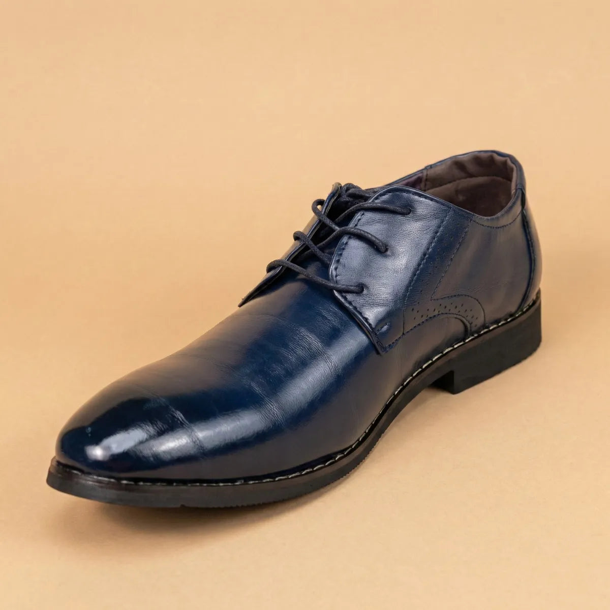 Men's Dress Shoes Lace Up Business Casual Rounded Toe Black