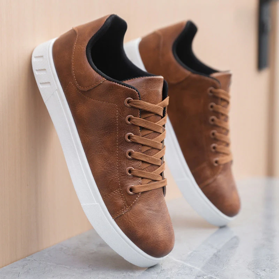 Men's Casual Lace-Up Sneakers Comfortable Walking Shoes Everyday Trainers