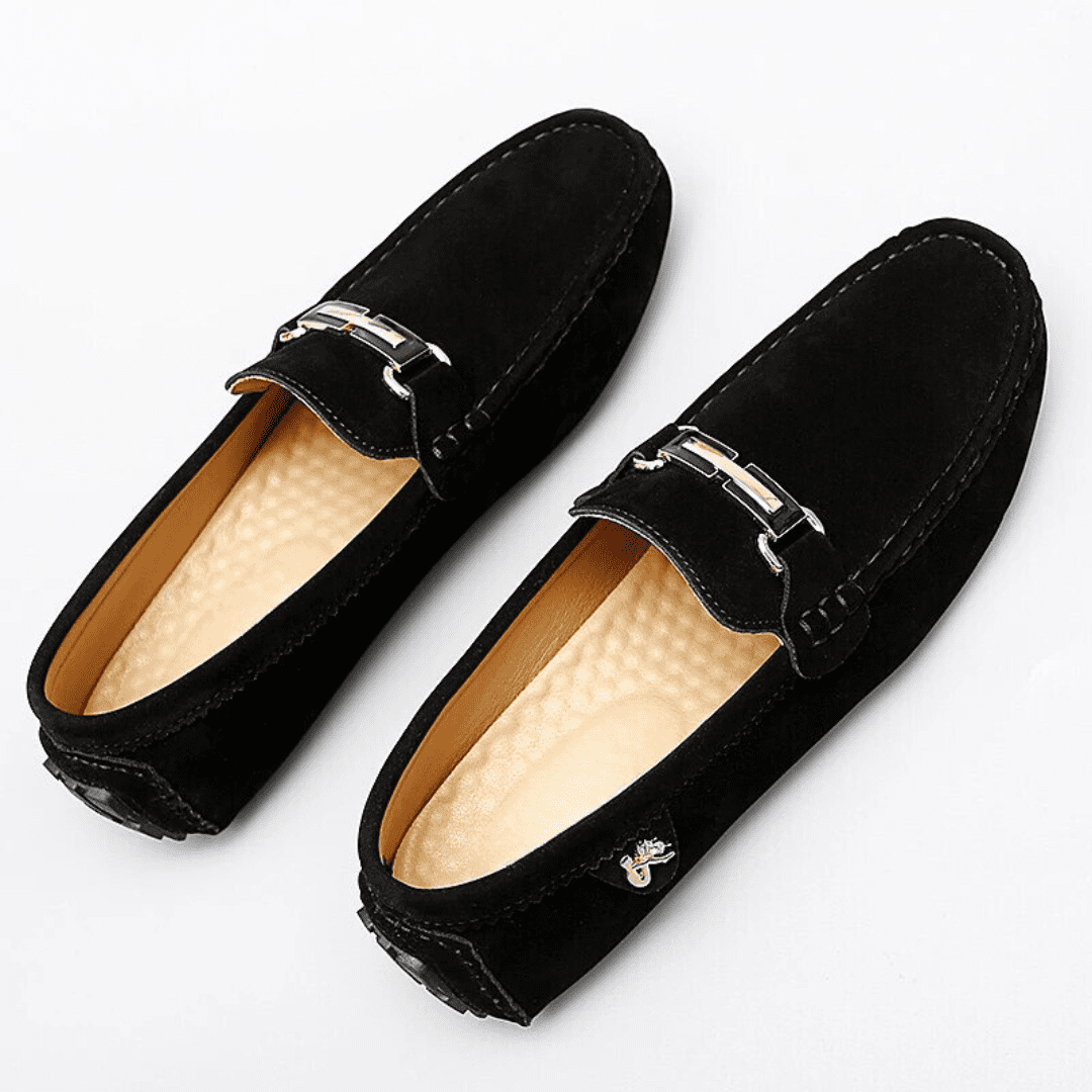 Women's Suede Loafers Slip-On Flat Shoes Casual Formal Comfort