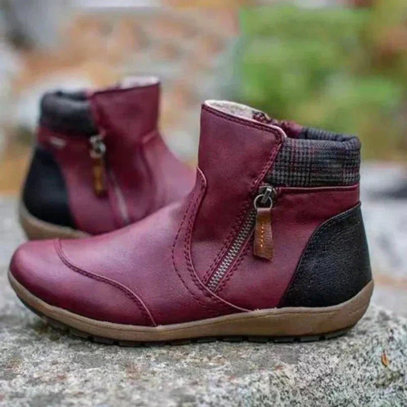 Women's Orthopedic Waterproof Ankle Boots Zipper Casual Comfort