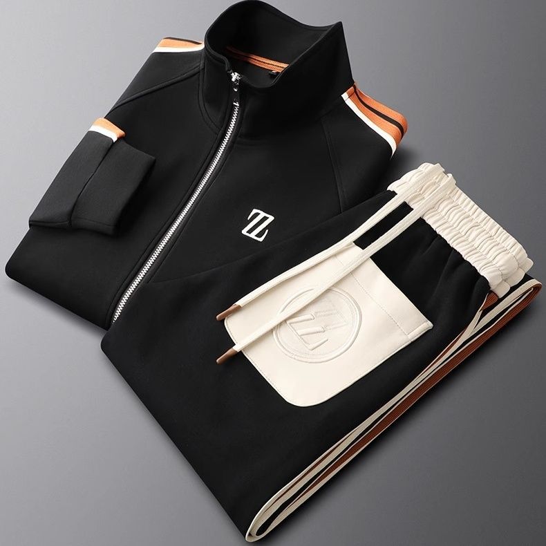Men's Casual Athletic Tracksuit Set Sporty Stripe Soft Flexible
