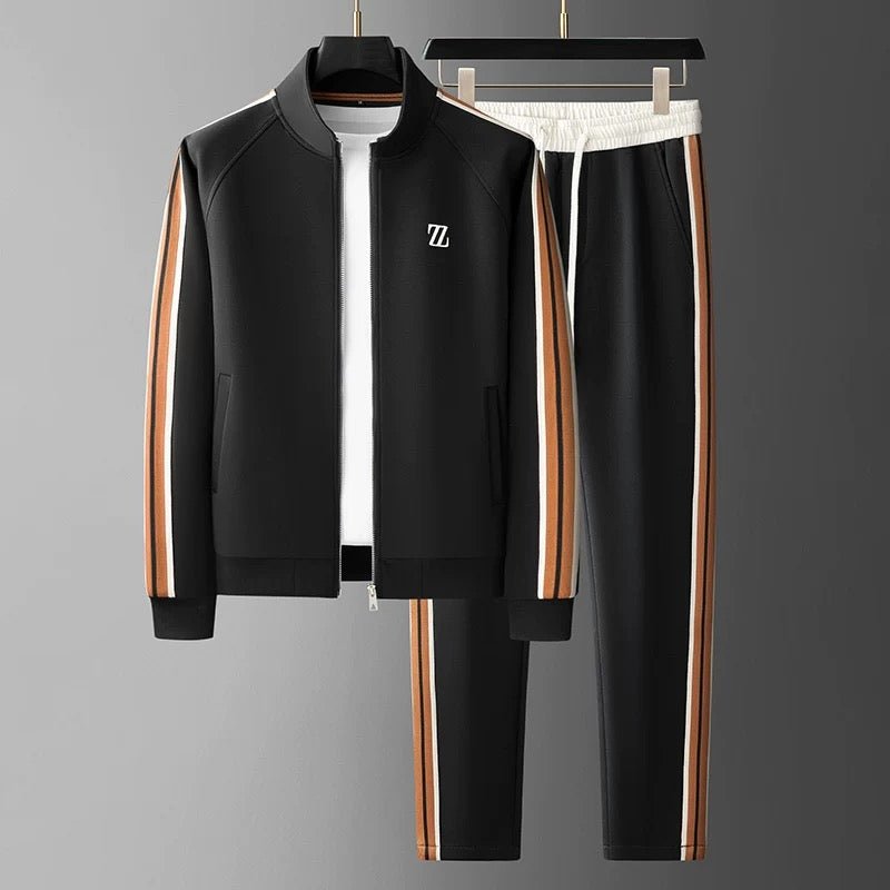 Men's Casual Athletic Tracksuit Set Sporty Stripe Soft Flexible