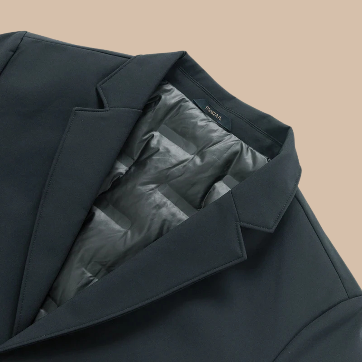 Men's Blazer Jacket Single-Breasted Two-Button Notch Lapel Quilted Lining