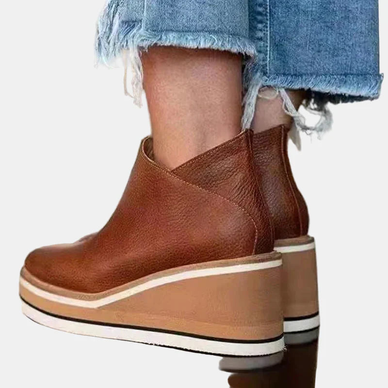 Ankle Boots Women Elegant Heeled Block Heel Comfortable Office
