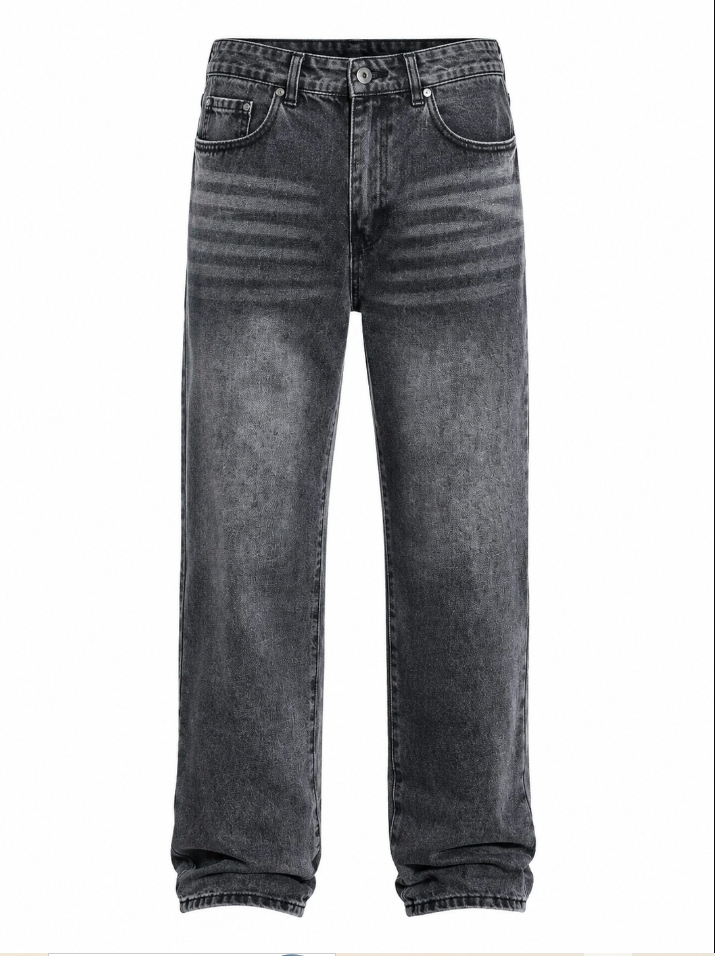 Men's Wide Leg Jeans Casual Winter Style Relaxed Fit Comfortable