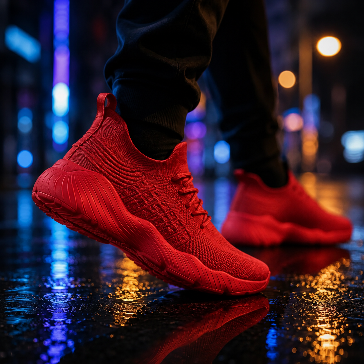 Orthopedic Sneakers Knit Mesh Lace-Up Flexible Cushioned Sole Everyday Comfort