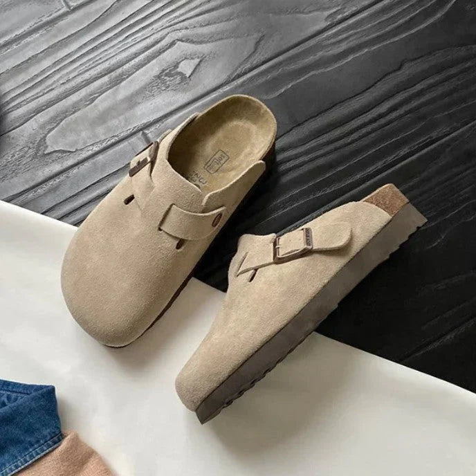 Orthopedic Clogs with Buckle Closed Toe Slip-On Comfort Everyday Casual
