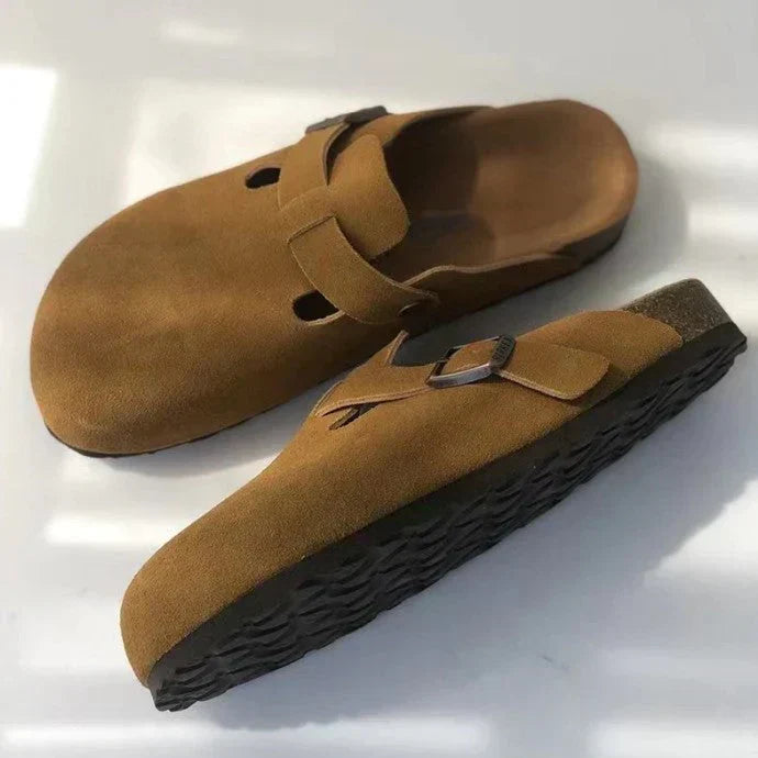Orthopedic Clogs with Buckle Closed Toe Slip-On Comfort Everyday Casual