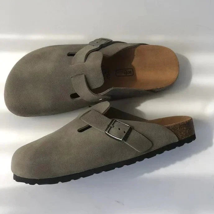 Orthopedic Clogs with Buckle Closed Toe Slip-On Comfort Everyday Casual