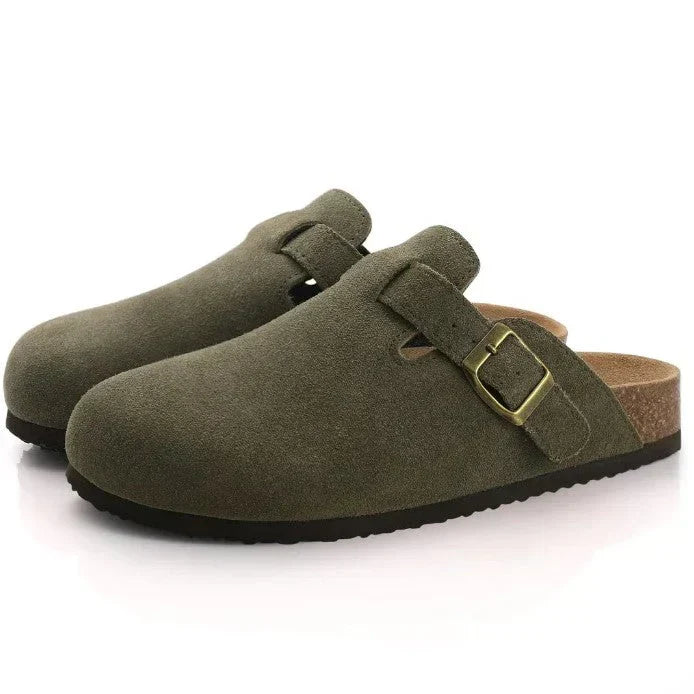 Orthopedic Clogs with Buckle Closed Toe Slip-On Comfort Everyday Casual