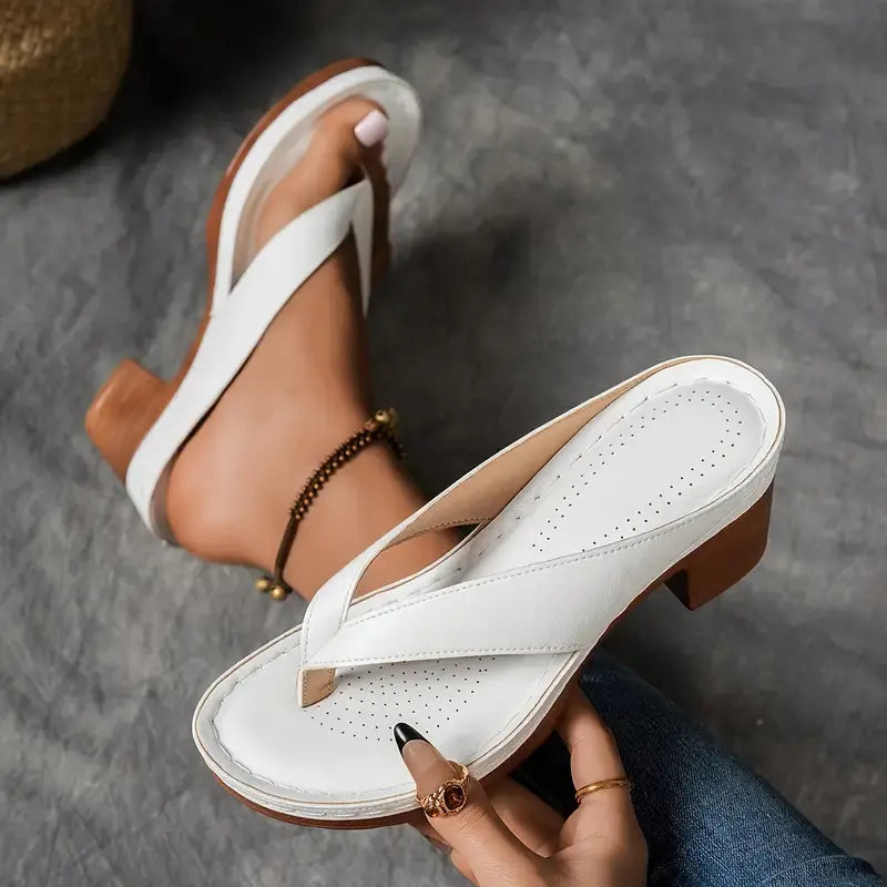 Women's Comfortable Heel Sandals Elegant Block Heel Everyday Footwear