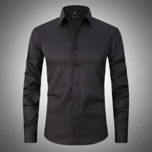 Men's Wrinkle-Free Shirt Stand Collar Formal Casual Smart Wear