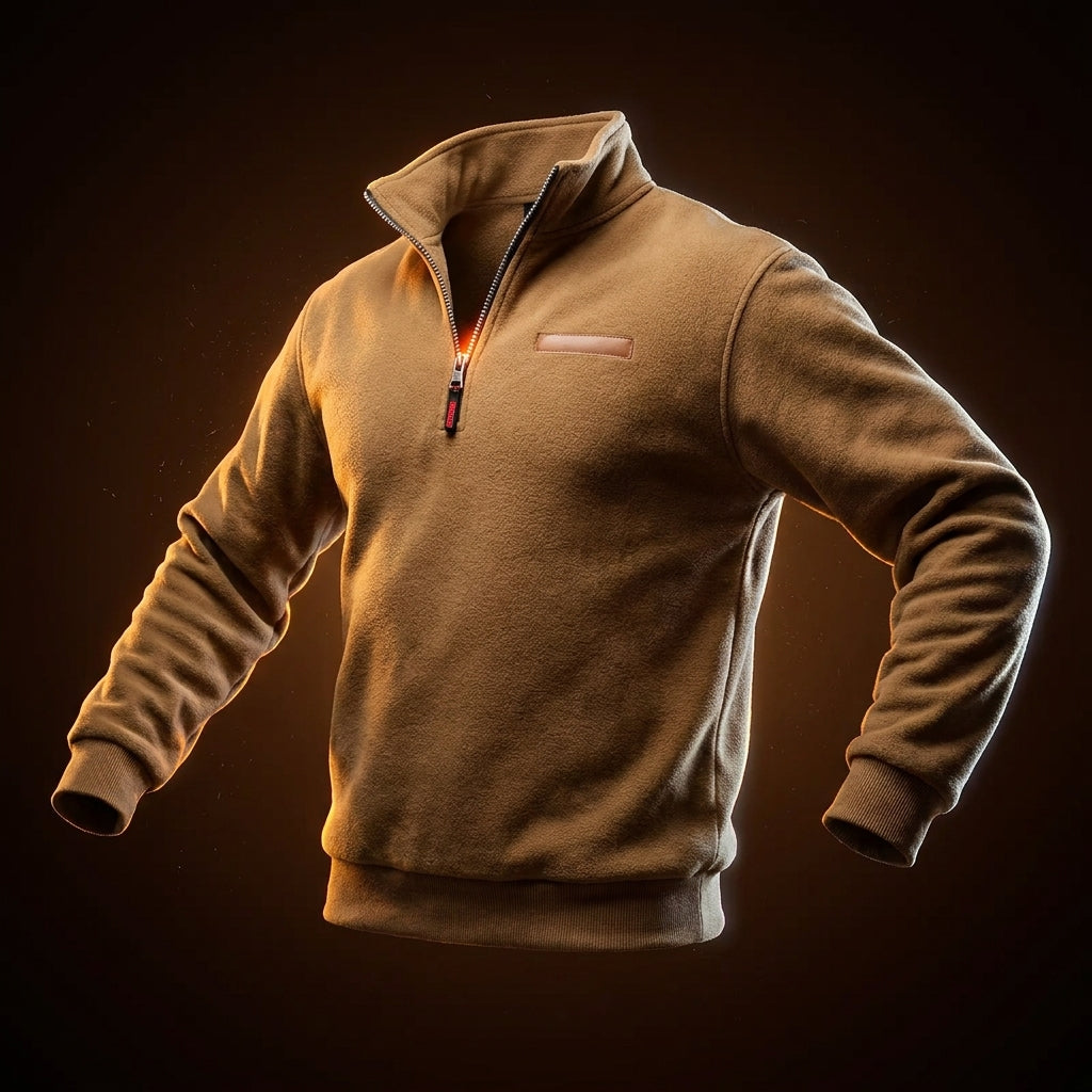 Men's Fleece Quarter-Zip Sweatshirt Casual Pullover Comfortable Everyday