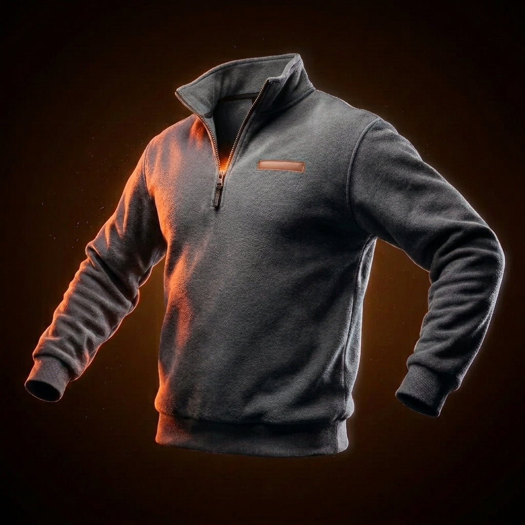 Men's Fleece Quarter-Zip Sweatshirt Casual Pullover Comfortable Everyday