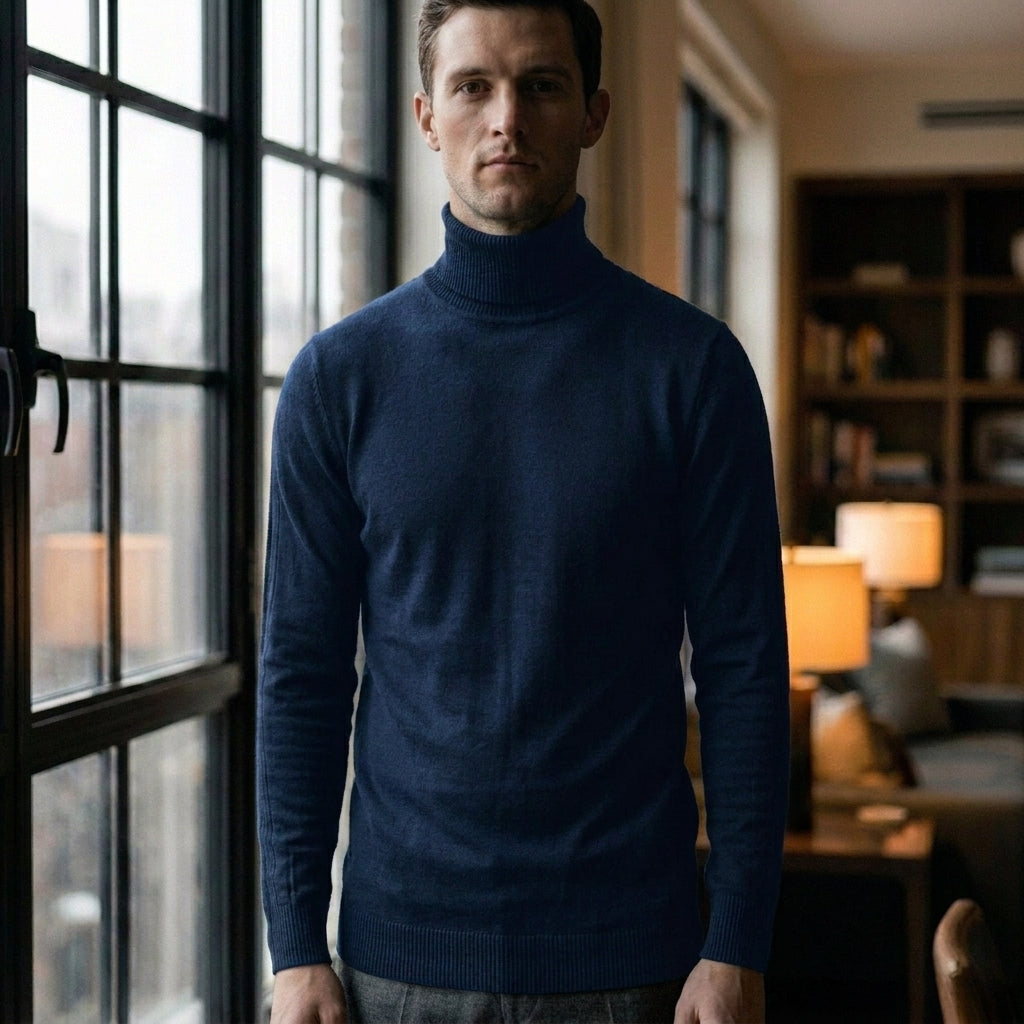 Men's Turtleneck Sweater Soft Comfortable Everyday Casual Wear
