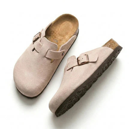 Orthopedic Clogs with Buckle Closed Toe Slip-On Comfort Everyday Casual