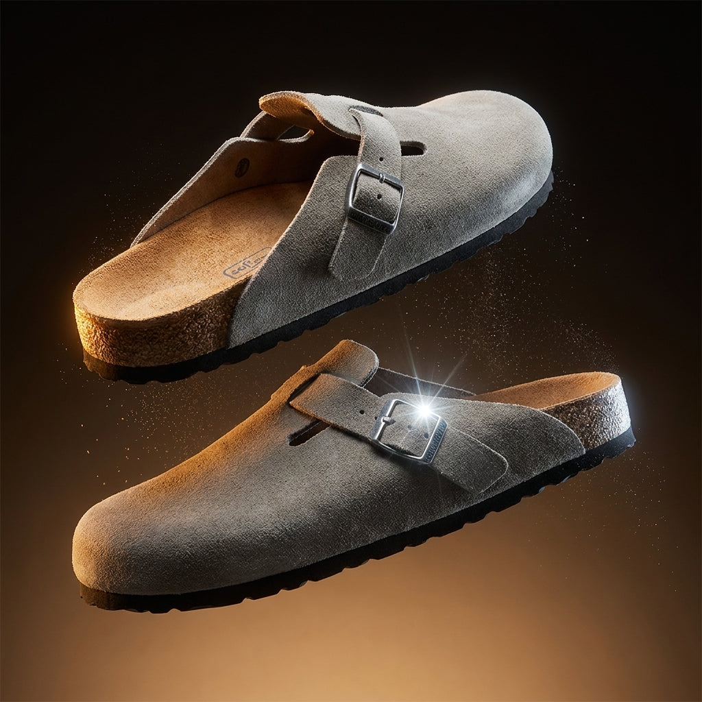 Orthopedic Clogs with Buckle Closed Toe Slip-On Comfort Everyday Casual