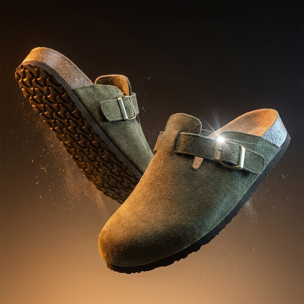 Orthopedic Clogs with Buckle Closed Toe Slip-On Comfort Everyday Casual