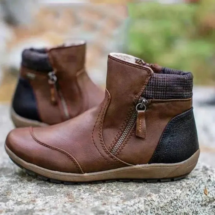 Women's Orthopedic Waterproof Ankle Boots Zipper Casual Comfort
